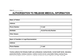Medical Records Release Form
