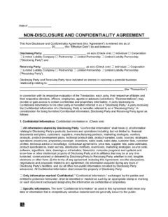 non-disclosure agreement template