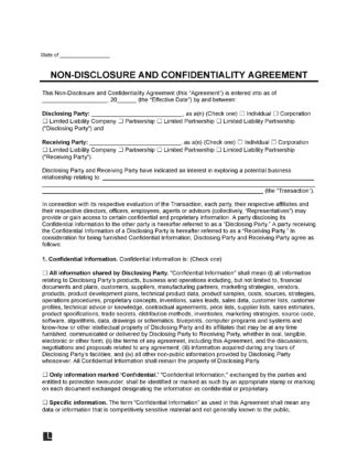 non-disclosure agreement template