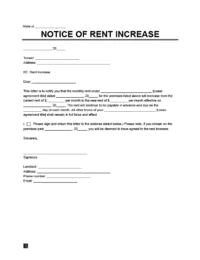 notice of rent increase