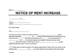 notice of rent increase