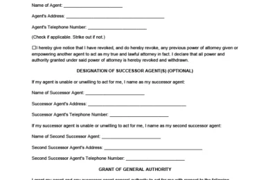 Alabama Power of Attorney Form