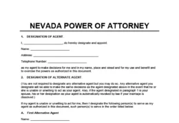 Nevada power of attorney