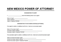 New Mexico power of attorney
