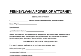 Pennsylvania power of attorney