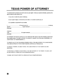 free texas power of attorney forms pdf word downloads