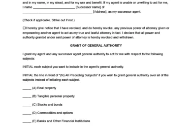 Virginia power of attorney form