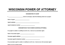 Wisconsin power of attorney