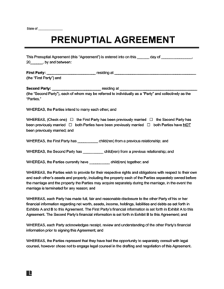 Prenuptial Agreement Sample