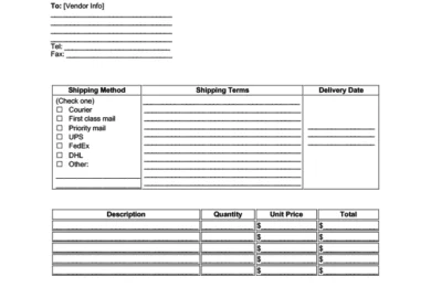 purchase order template