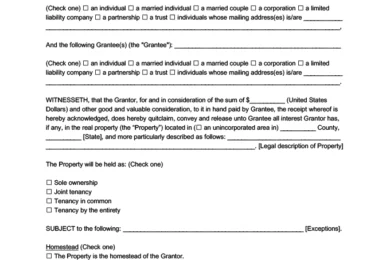 Indiana Quitclaim Deed