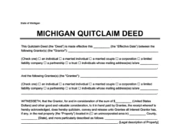 Michigan Quitclaim Deed