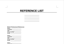 Reference List Template