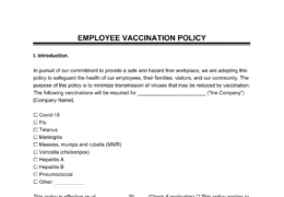 employee vaccination policy template