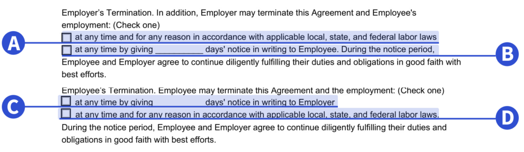 employment contract termination details