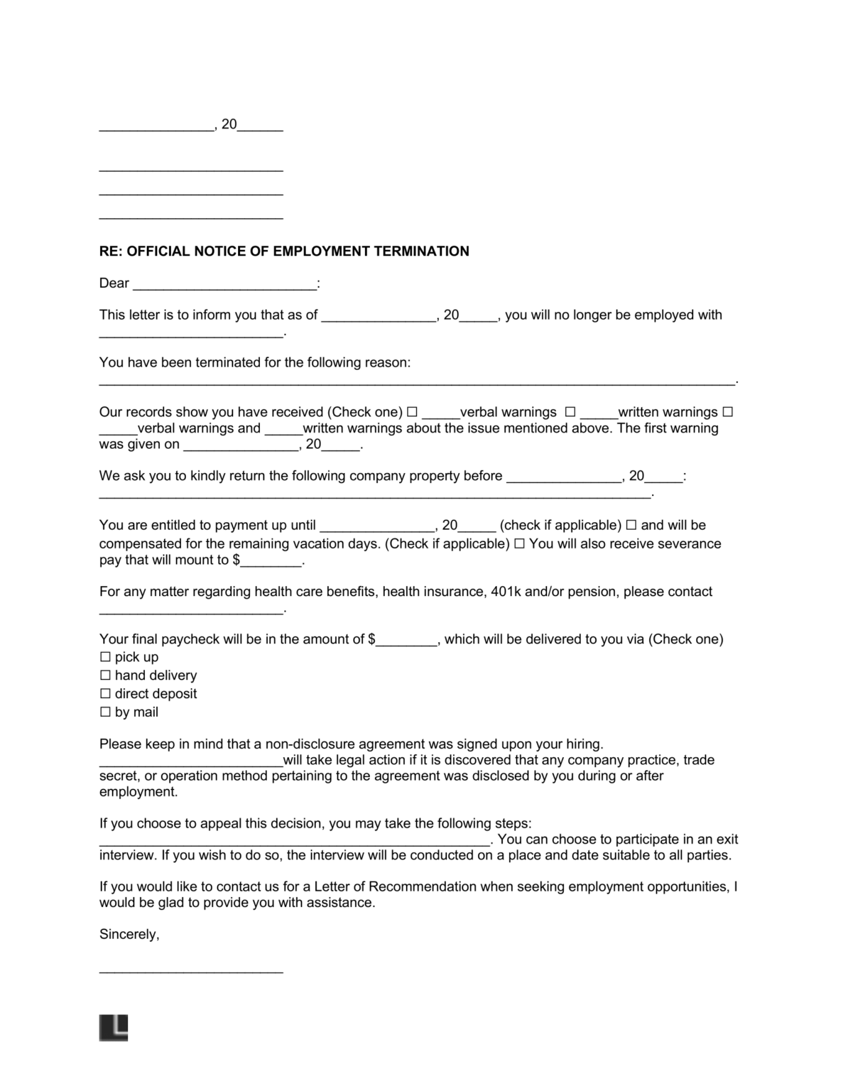 Free Employee Write Up Forms PDF Word Legal Templates