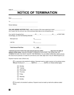 eviction notice template