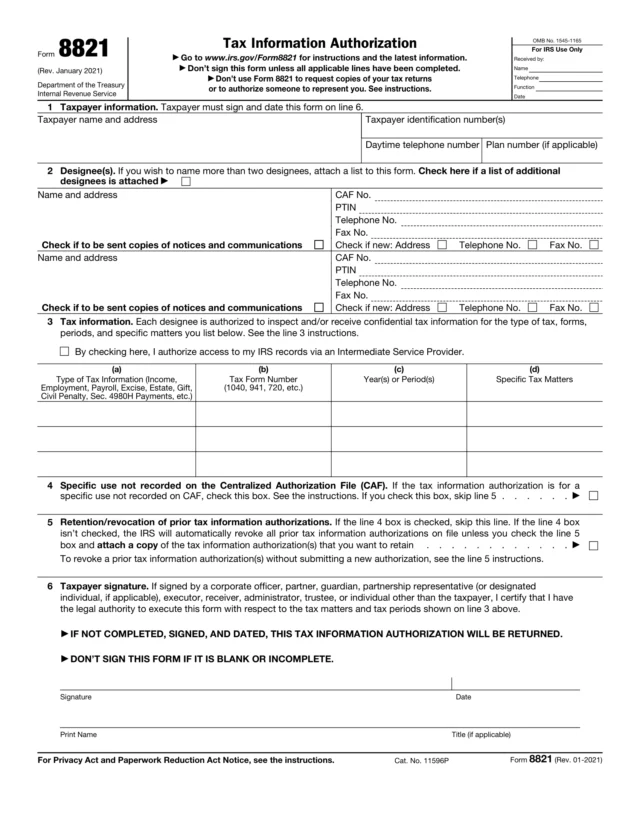 IRS Form 8821