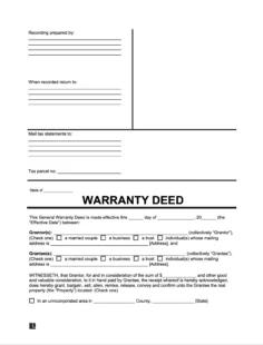 general warranty deed sample
