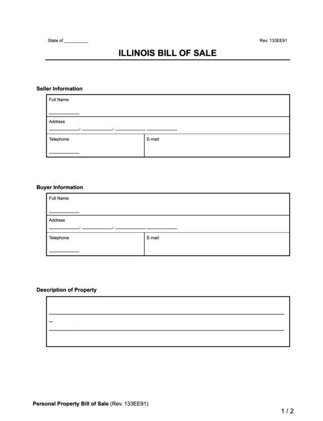illinois bill of sale