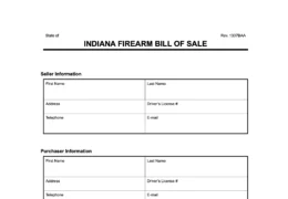 indiana firearm bill of sale