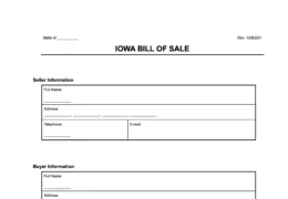 iowa bill of sale