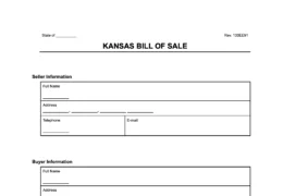 kansas bill of sale