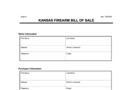 kansas firearm bill of sale
