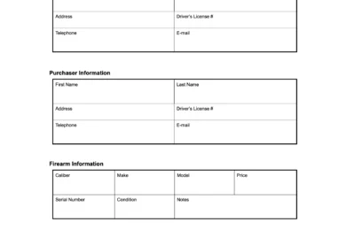 kansas firearm bill of sale