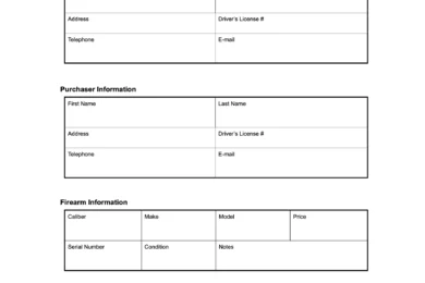 kentucky firearm bill of sale