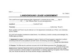 land lease agreement