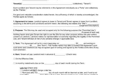land lease agreement