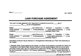 Land Purchase Agreement Form