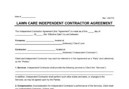lawn care contract template