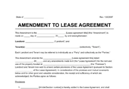 lease amendment template