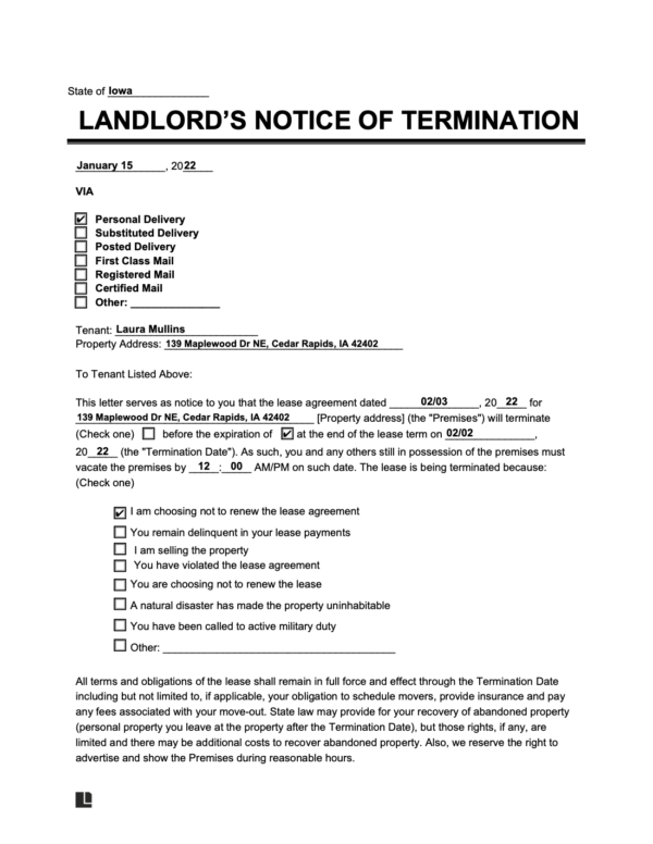 How To Write Letter To Terminate Lease CollegeLearners