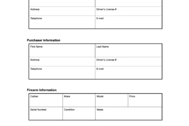 louisiana firearm bill of sale