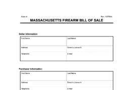 massachusetts firearm bill of sale