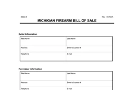 michigan firearm bill of sale