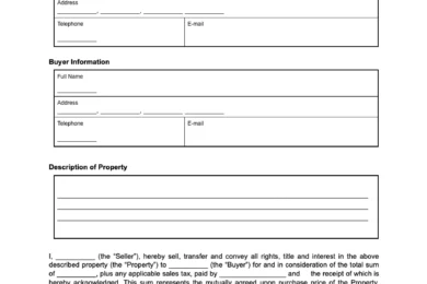 missouri bill of sale form template