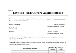 model service agreement