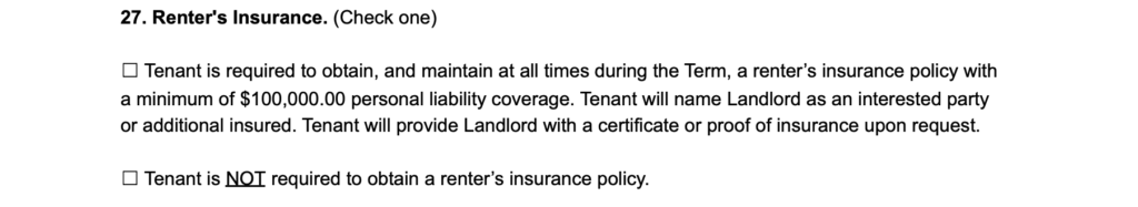 month to month lease renters insurance