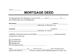 mortgage deed template
