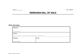 nebraska bill of sale