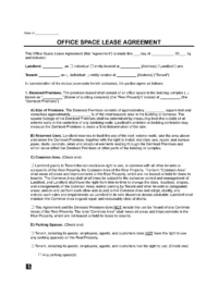 Office Space Rental Agreement