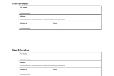 Oregon Bill of Sale Form