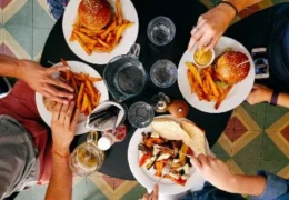 people eating in a restaurant