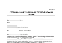 personal injury payment demand letter