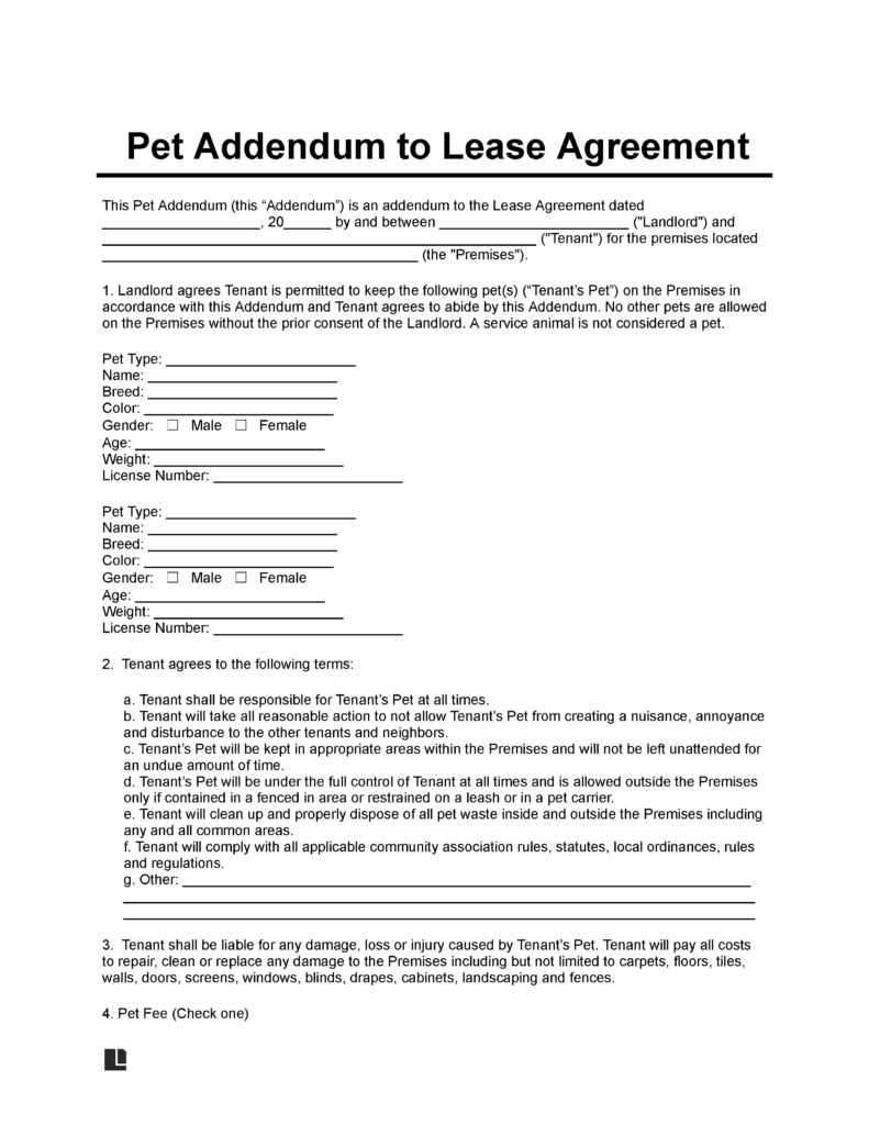 pet-addendum-lease-agreement