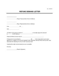 refund demand letter template